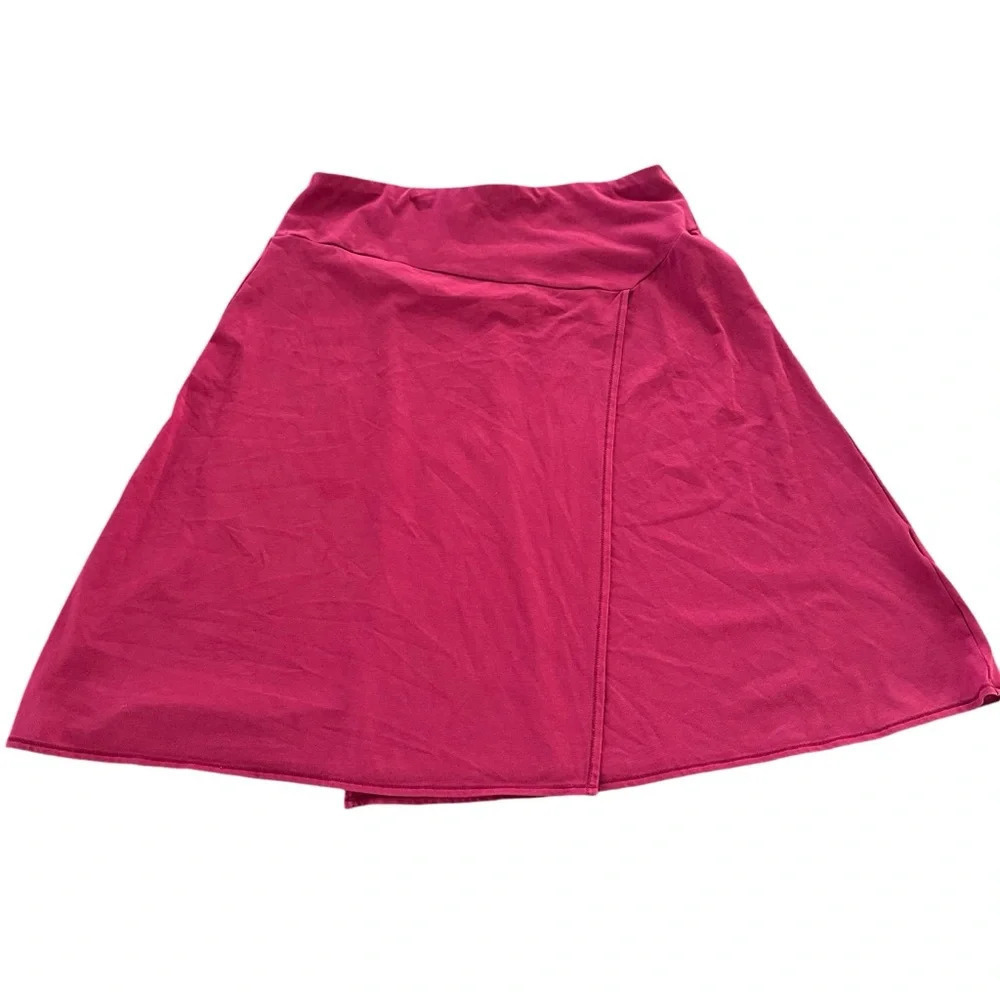 Patagonia Womens Medium Maroon Wrap Style Knit Skirt Organic Cotton‎ Pull On Red